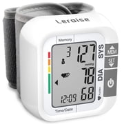 Wrist Blood Pressure Monitor for Home Use, Large LCD Display, 99 x 2 Sets Memory, 1 Carrying Case