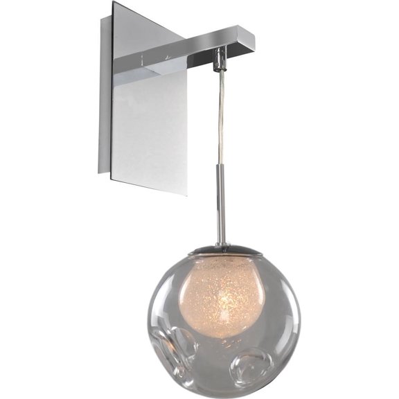 Meteor 1 Light Wall Bracket with Handblown Glass