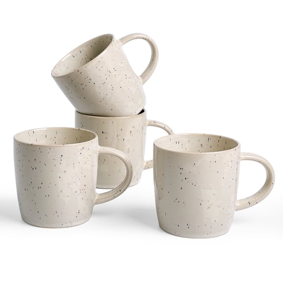 Famiware Meteor 4 Pieces Mug Set, Creamy White