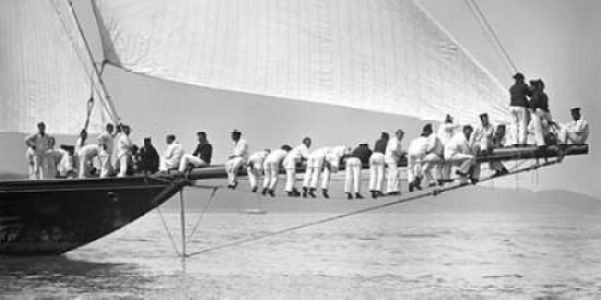 Meteor Aground Canvas Art - Beken of Cowes (24 x 48)