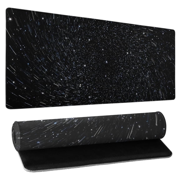 Meteor Dark Star Extended Mouse Pad 31.5x11.8 inch Extra-Large Anti-Slip Gaming Keyboard Pad for Office Home Desk XL Gaming Mouse Pad