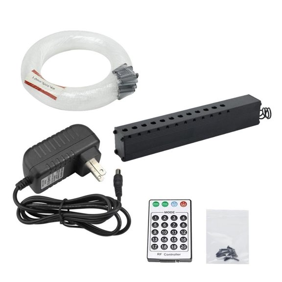 Meteor Effect 3W 12-hole Optical Fiber Kit Light LED Meteor Light Engine With Radio Frequency Remote Control, Suitable For Car And Bedroom ,Safe to Use