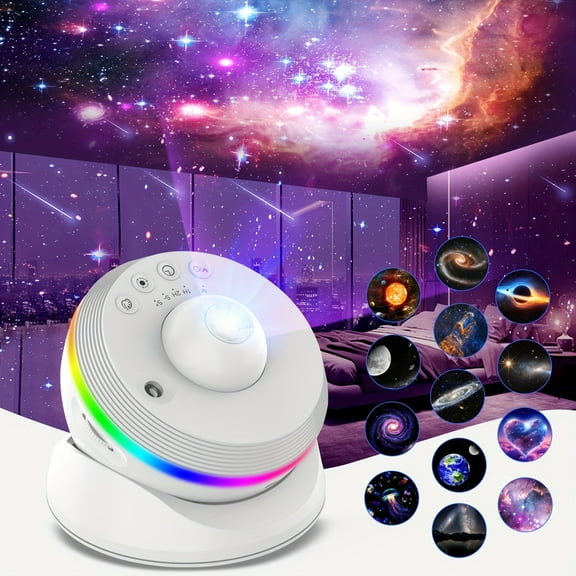 Meteor Galaxy Projector, 13in 1 Planetarium Star Projector Realistic Starry Sky Night Light with Solar System Constellation Moon for Bedroom Ceiling Home Theater Living Room Decor
