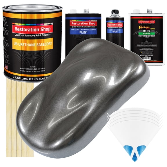 Meteor Gray Metallic Gallon URETHANE BASECOAT CLEARCOAT Car Auto Body Paint Kit