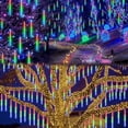 thumbnail image 1 of Meteor Shower Lights, 11.8in 8 Tubes 192 LEDs Meteor Lights, Icicle Snow Falling Christmas Lights, Rain Drop String Waterproof Cascading Lights Indoor Outdoor Xmas Tree Wedding Party Decor, 1 of 9