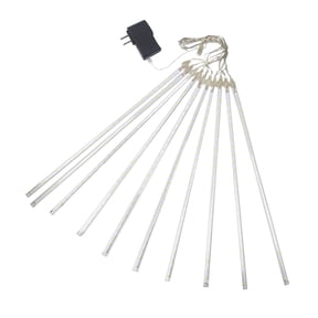 Meteor Shower Lights Outdoor Christmas Lights Falling Rain Drop Lights Snowfall Icicle Cascading String Lights for Xmas Holiday Tree Garden Decor, 19.7 Inch 10 Tubes
