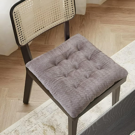 Meteor Shower Plush Seat Cushion - Thickened Winter Warm Cushion with Non-Slip Bottom, Soft Fluffy Design for Chairs, Sofas or Office Seats, Cozy and Stylish, 15.75*15.75in, Coffee