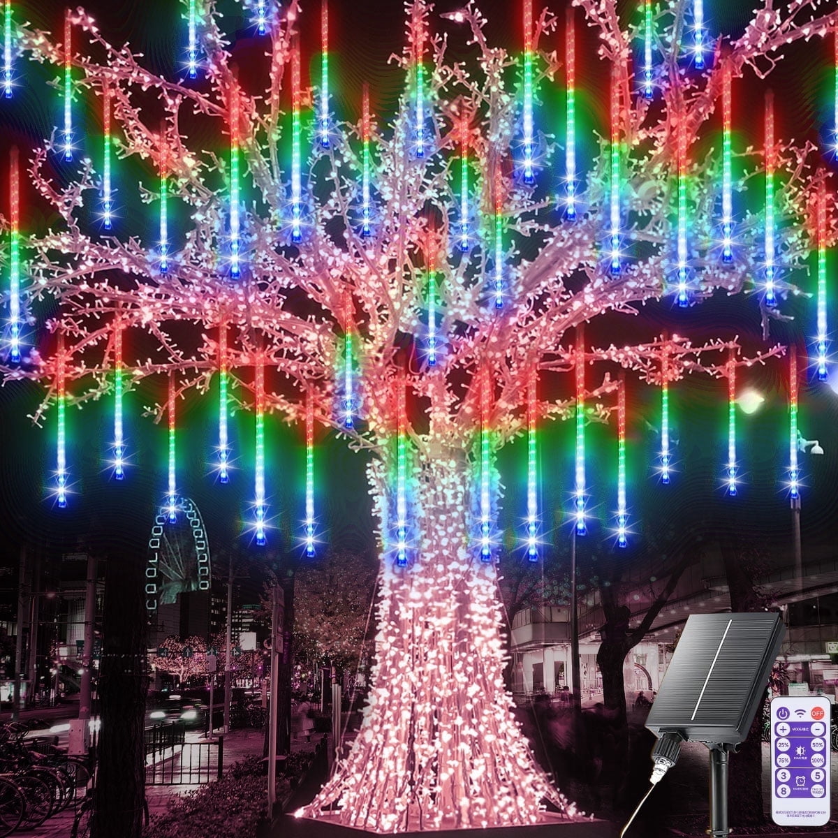 Snow String Meteor Shower Rain Lights, 8 Tube 288 LED Waterproof Icicle Snow Fall ...
