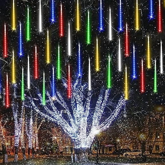 Meteor rain Lights, Rain Lights, Meteor Light 30cm 8 Tube 288LED Solar rain Lights with for Christmas Parties Wedding Christmas Tree
