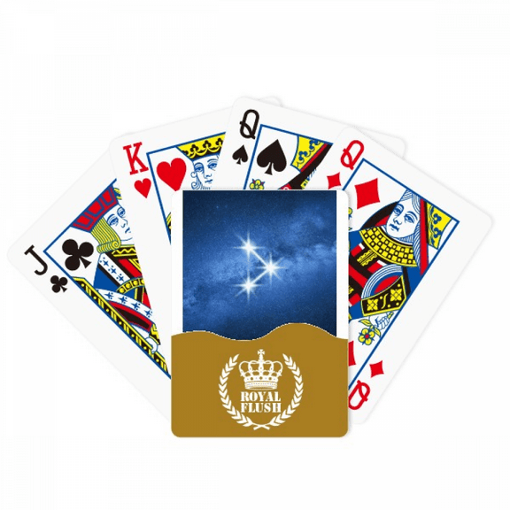 Meteoric Rise Beautiful Lucky Stars Royal Flush Poker Playing Card Game