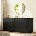thumbnail image 1 of Meteorleg 9 Drawer Dresser,62” Wide Chest of 9 Drawer Dresser, Modern Storage Cabinets with Large Wood Drawers for Bedroom, Living Room, Entryway, Hallway,Black, 1 of 8
