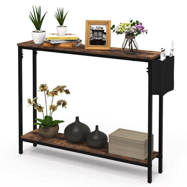Meteorleg Modern Narrow Console Table MDF Sofa Side Table for Indoor Living Room Entryway