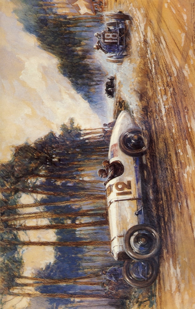 Meteors of Road & Track French Grand Prix Le Mans 1921 (From Autocar) Canvas Art - Frederick Gordon Crosby (24 x 36)
