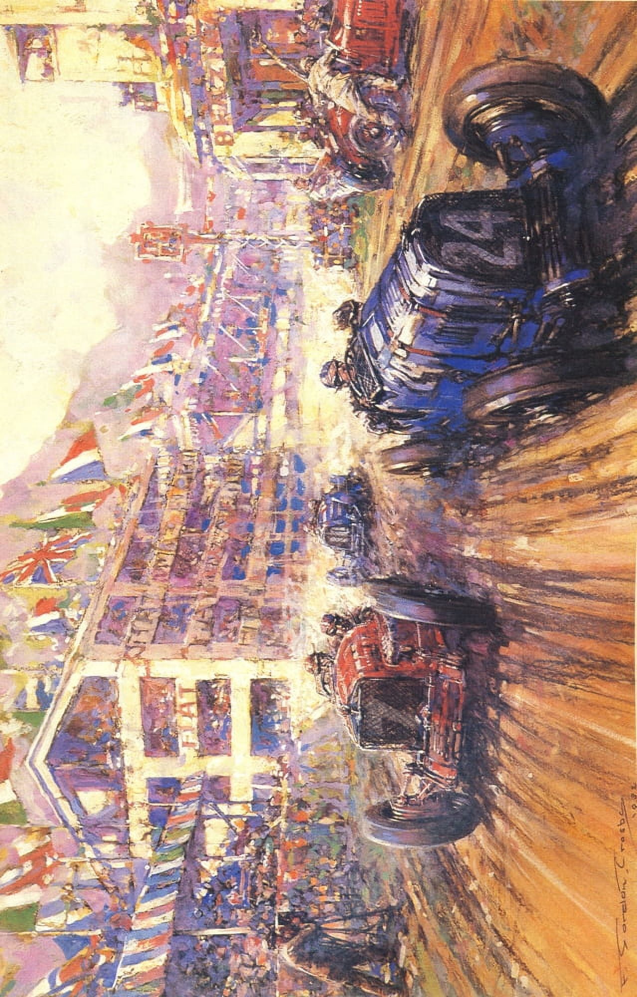 Meteors of Road & Track Targa Florio 1932 (from Autocar) Canvas Art - Frederick Gordon Crosby (24 x 36)