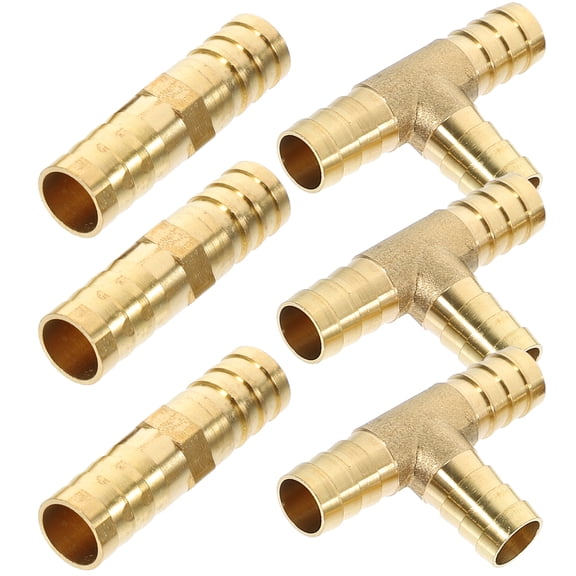 ifundom 1Set Golden Brass Crimp Cinch Air Hose Fitting for Pex Pipe Installation