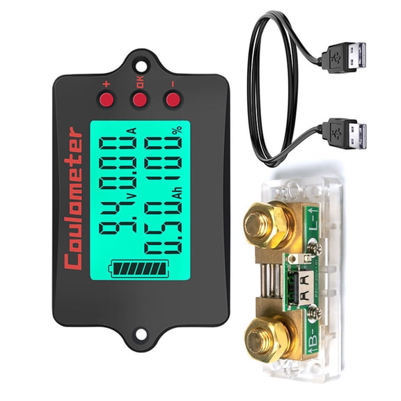 Meter Coulomb Counter with 1m Data Cable for Diversed Applications from 8V to 120V