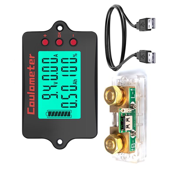 Meter Coulomb Counter with 1m Data Cable for Diversed Applications from 8V to 120V