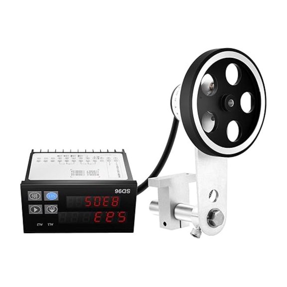 Meter Counter Electronic Digital Length Mechanical Counter Digital Cable Length Meter Counter Single Measure Wheel Unit in Feet Meter for Paper Making Printing Textile Rubber Plastic Cable Industries