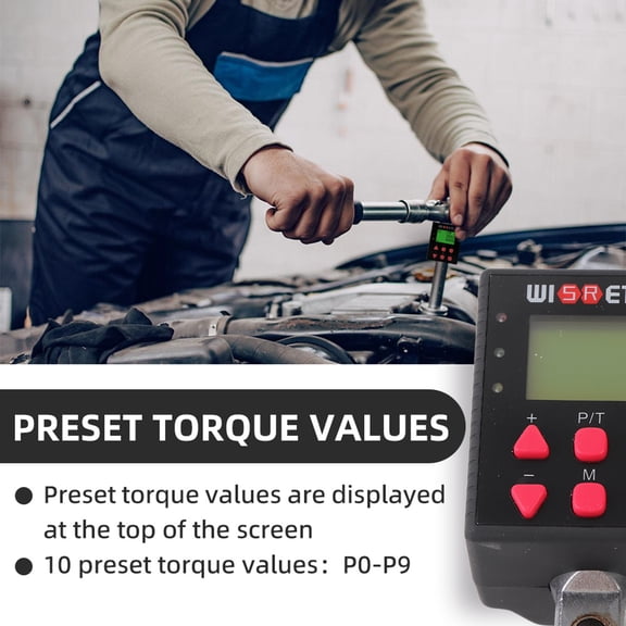 Meter Digital Torsion Meter Digital Backlight Display Wrench Torsion Tester Two Working Modes Adjustable Five Units Switchable With Buzzer And LED Indicator Light Function