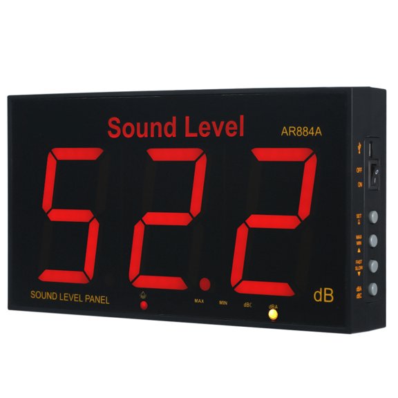 Meter Sound Level Meter Wall Mounted Sound Decibel Meter Noisemeter With LCD Screen 30dB To 130dB For Home School Factory