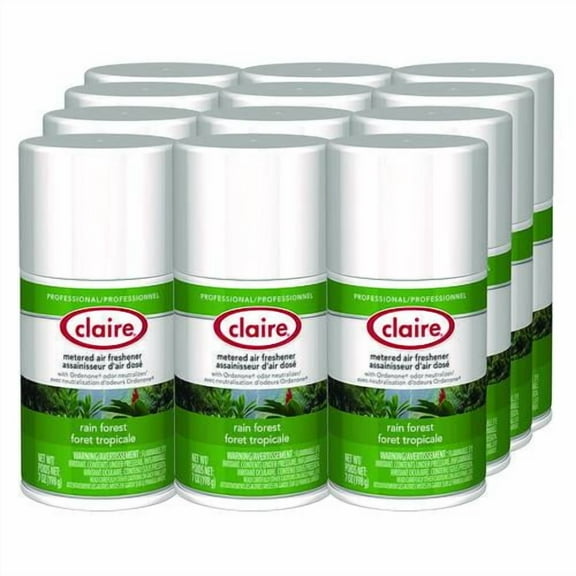 Metered Air Freshener, Rain Forest, 11 oz Aerosol Spray, 12/Carton | Bundle of 2