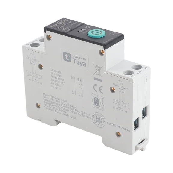 Metering Tuya WiFi Intelligent Circuit Breaker Wireless Remotes Control Switch Mobilephone APP Remotes Viewing Intelligent Home Circuit Breaker Timing Countdown Loop Timing Modes
