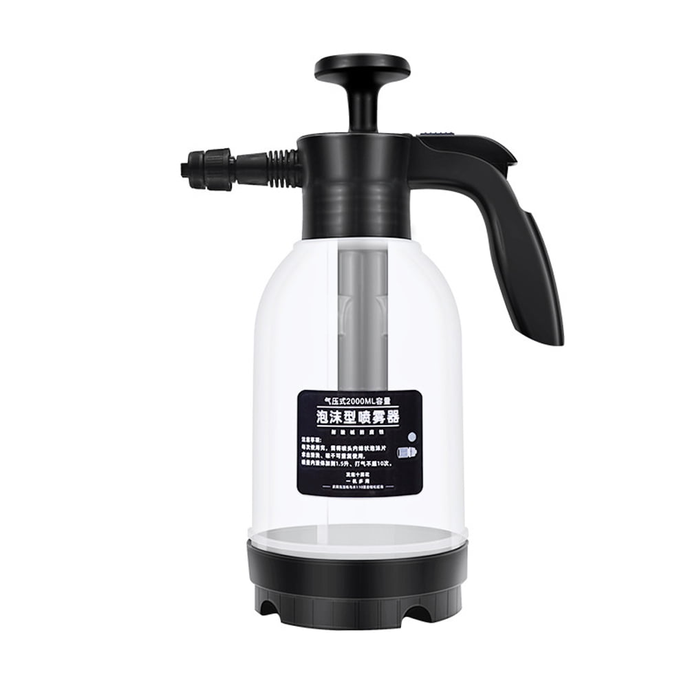 Tranor 2L Pump Foam Sprayer, 0.5 Gallon Car Wash Sprayer, Foaming Pump Sprayer, Hand Pressurized Soap Sprayer with Two Nozzle options for Home