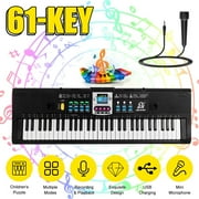 Meterk 61 Keys Digital Music Electronic Keyboard Piano Multifunctional Piano Keyboard for Kids Student With Microphone Musical Instrument