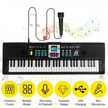 Meterk 61 Keys Digital Music Electronic Keyboard Piano Multifunctional Piano Keyboard for Kids Student With Microphone Musical Instrument