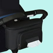 Meterk Baby Stroller Bag Organizer Bag Soild Color Mama Carriage Pram Cart Basket Hook Backpack Stroller Accessories Black