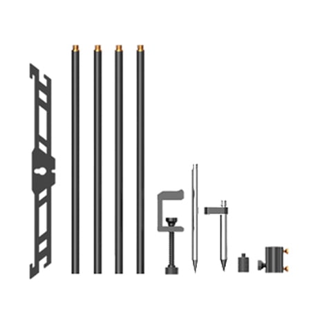 Meterk Camping Storage Rack Aluminum Alloy Lantern Stand Adjustable Cookware Clothes Hanger Desk Mount Storage Organizer for Outdoor Camping Picnic Fishing BBQ