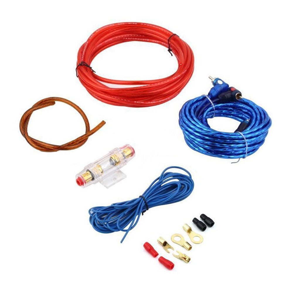 Meterk Car Audio Wiring Kit 8 Gauge Power Amplifier Installation Wiring  Wire Control Cable for Car Audio Subwoofer Speaker 