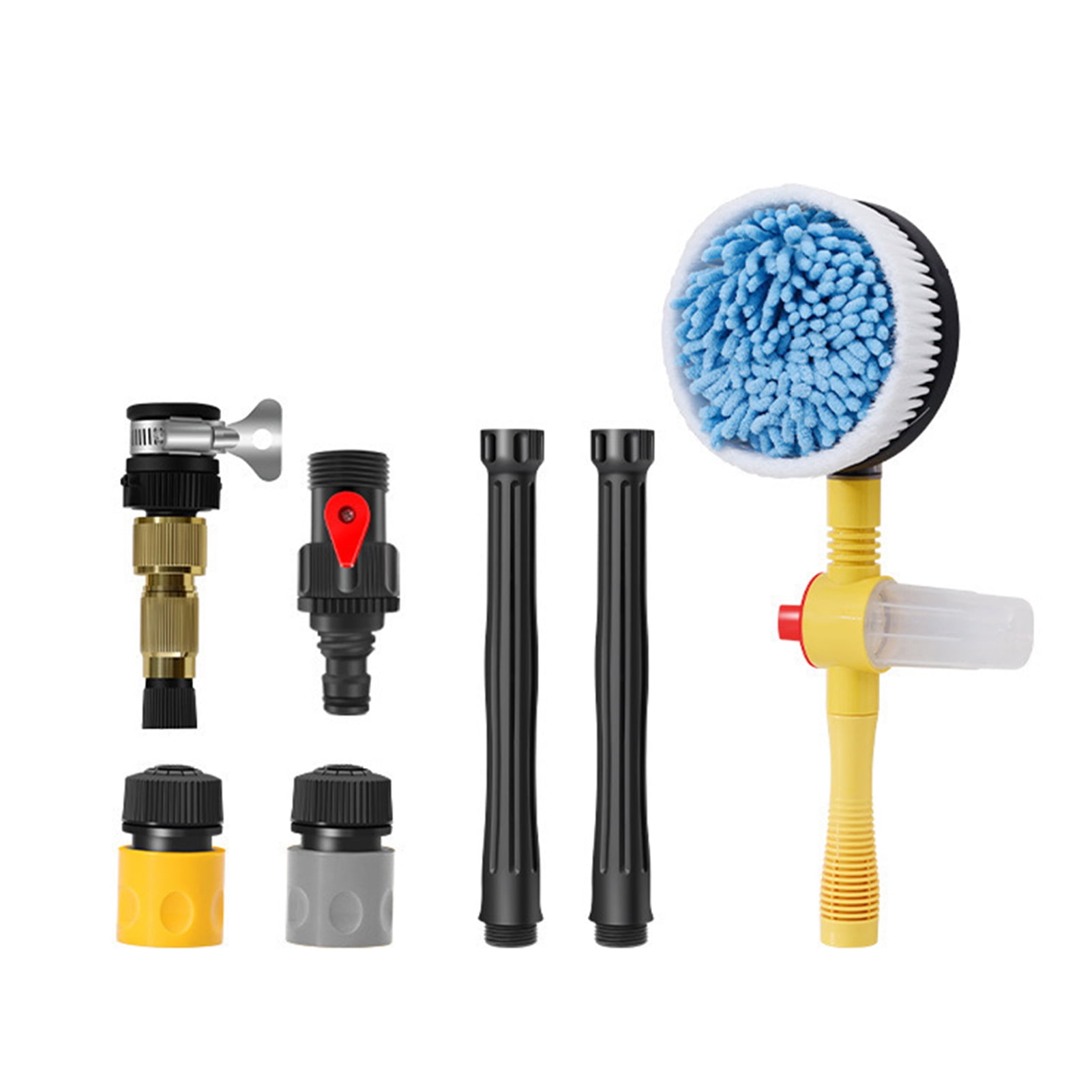 360° Rotation Car Wash Brush Double Layer Retractable Long Handle Cleaning  Mop