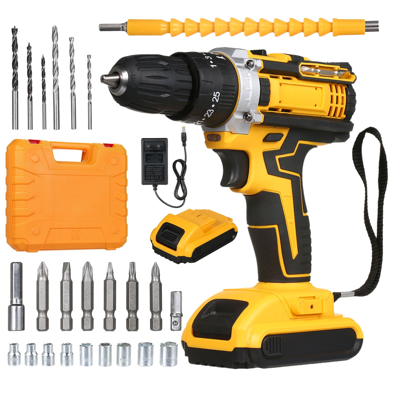 Meterk Cordless Drill Driver Kits with 2 Battery 21V Handheld Electric