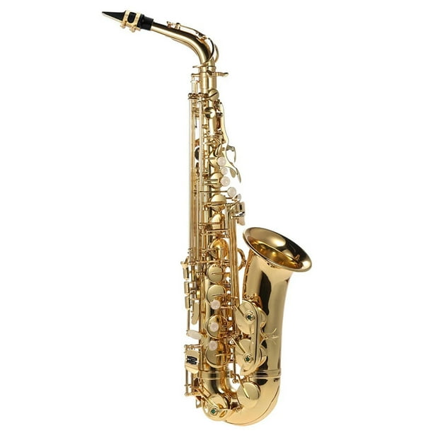 Meterk Eb Alto Saxophone Brass Lacquered Gold E Flat Sax 802 Key Type Woodwind Instrument with Cleaning Brush Cloth Gloves Strap Padded Case Walmart Business Supplies