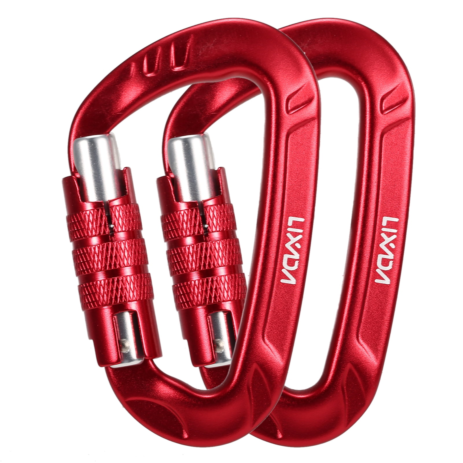 Meterk Lixada 2pcs 12KN Carabiner Clips D-Ring Locking Key for