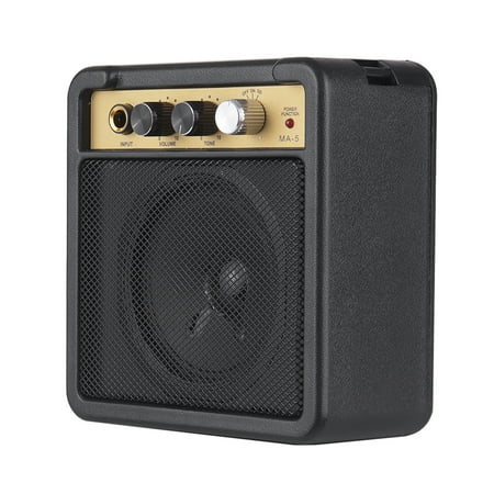 Meterk Mini Guitar Amplifier Amp Speaker 1W with 6.35mm Input 1/4 Inch Headphone Output Supports Tone Adjustment Overdrive