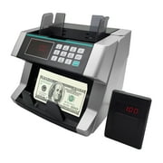 Meterk Money Counter Machine Counterfeit Bill Detector Automatic Money Detection Fast Counting Speed Loading Bill Counting Machine with MG IR for EURO Dollar Add and Batch Modes Suitable for Sho