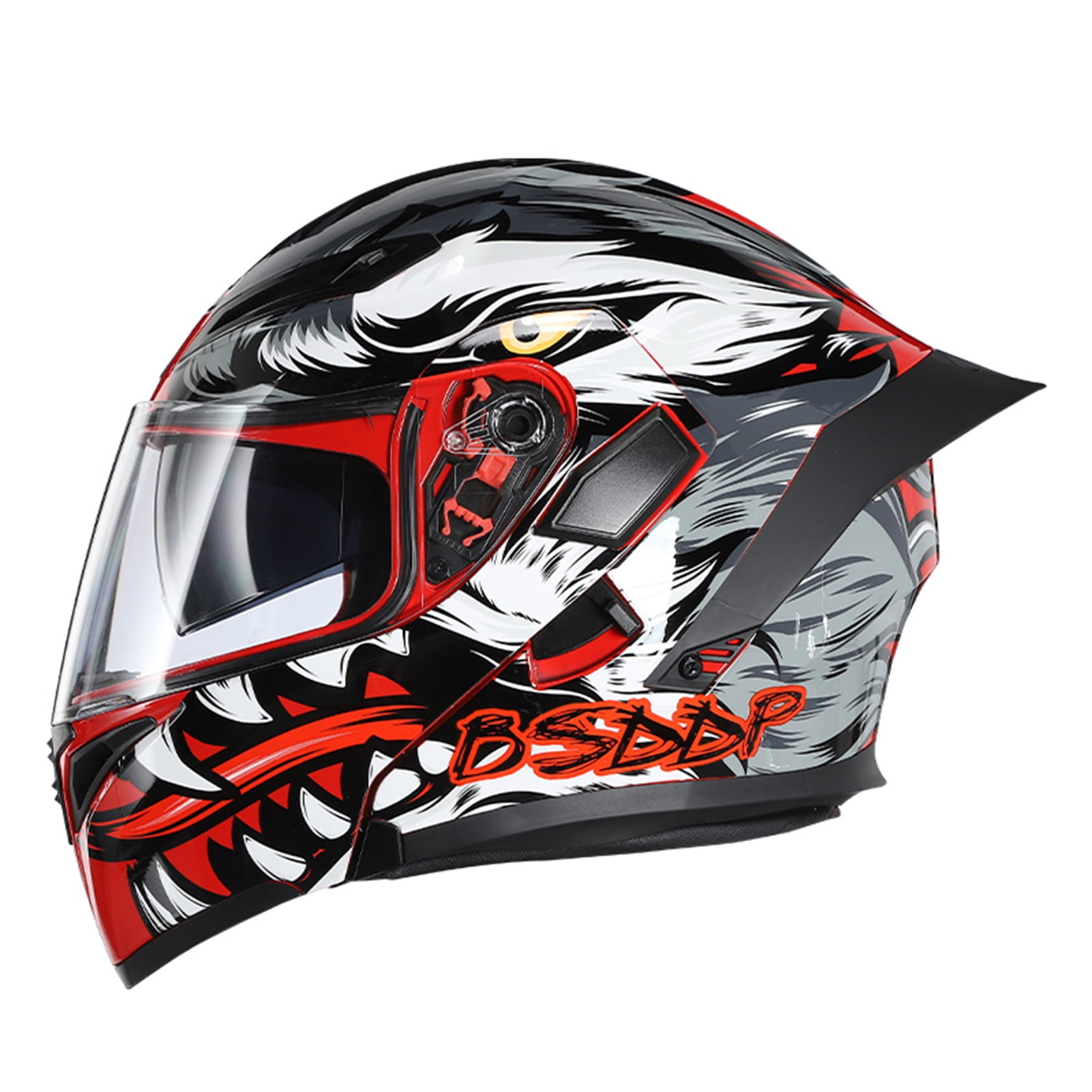 Meterk Motorcycle Helmet Street Helmet Unisex Adult Cool Rider Equipment Four Seasons New Street Touring Motorbike Helmet Dual Visor Flip up Full Face Helmet with Space XL Style A Walmart