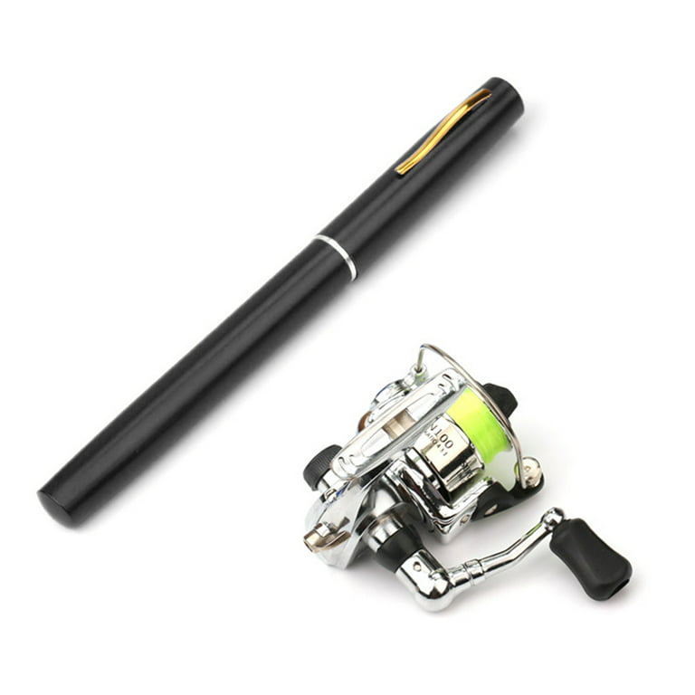 Meterk Pocket Collapsible Fishing Rod Reel Combo Mini Pen Fishing