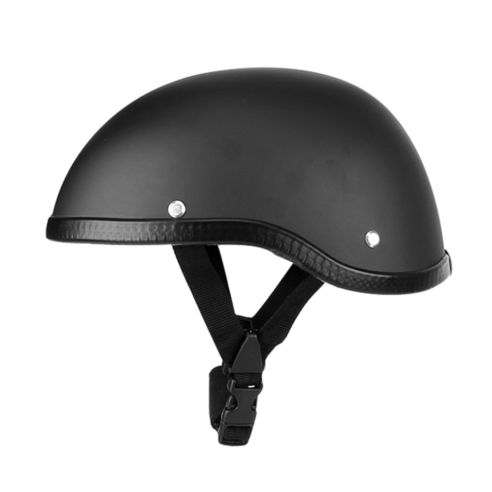 Meterk Retro Style Motorcycle Half Helmet ABS+Cotton Dumb Black for