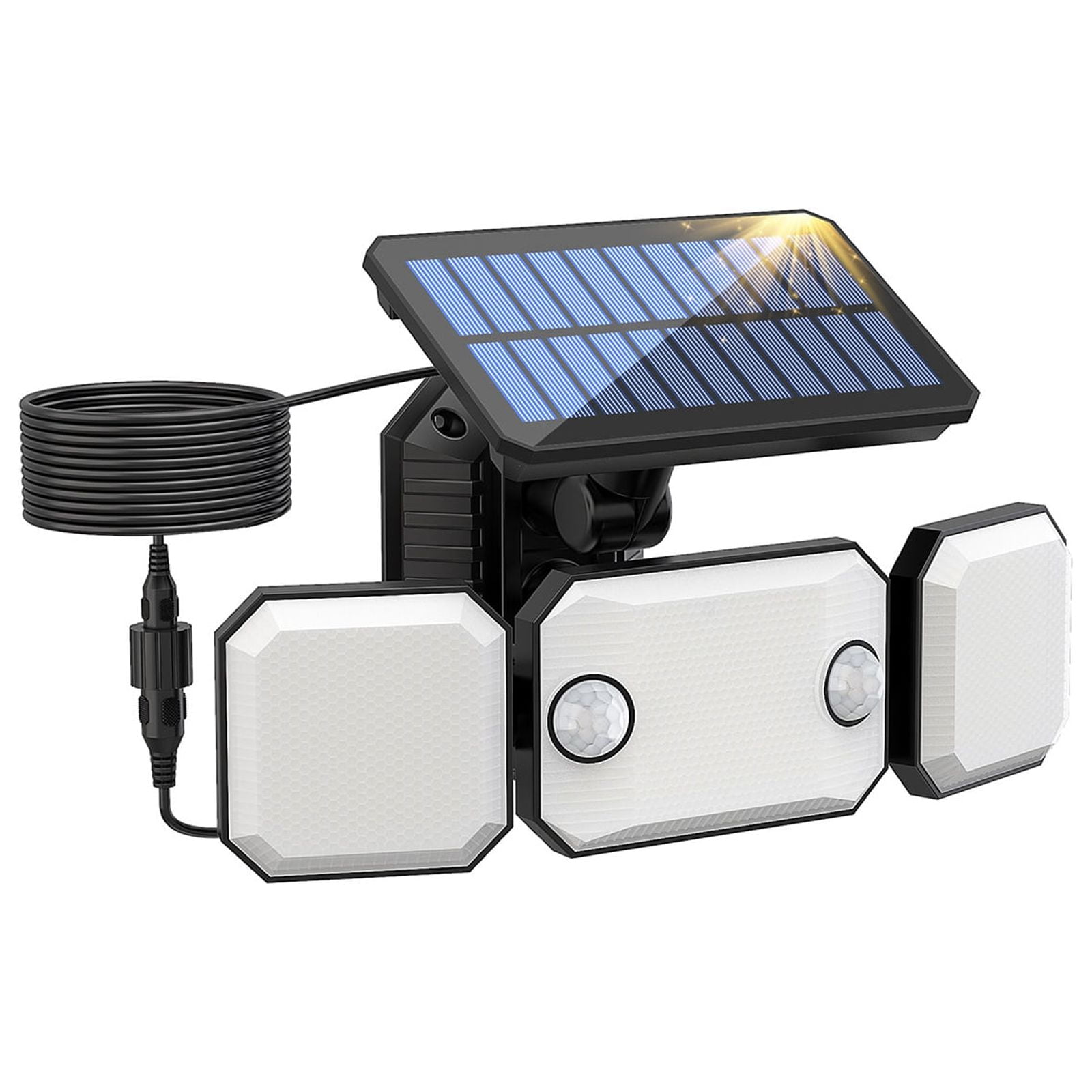 Meterk solar wall lamp split-in-one dual-use dual-sensor body sensor ...