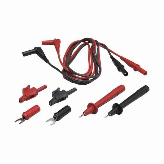 Modular Test Lead Kit, 3 1/3 ft, Silicone, Red,Black DL243D