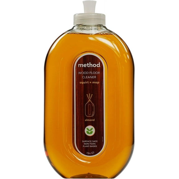 Method 00562 Squirt + Mop Wood Floor Cleaner, Almond Scent, 25 oz Squirt Bottle