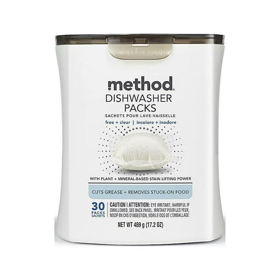 Method Free & Clear Scent Pods Dishwasher Detergent 17.2 oz 30 pk