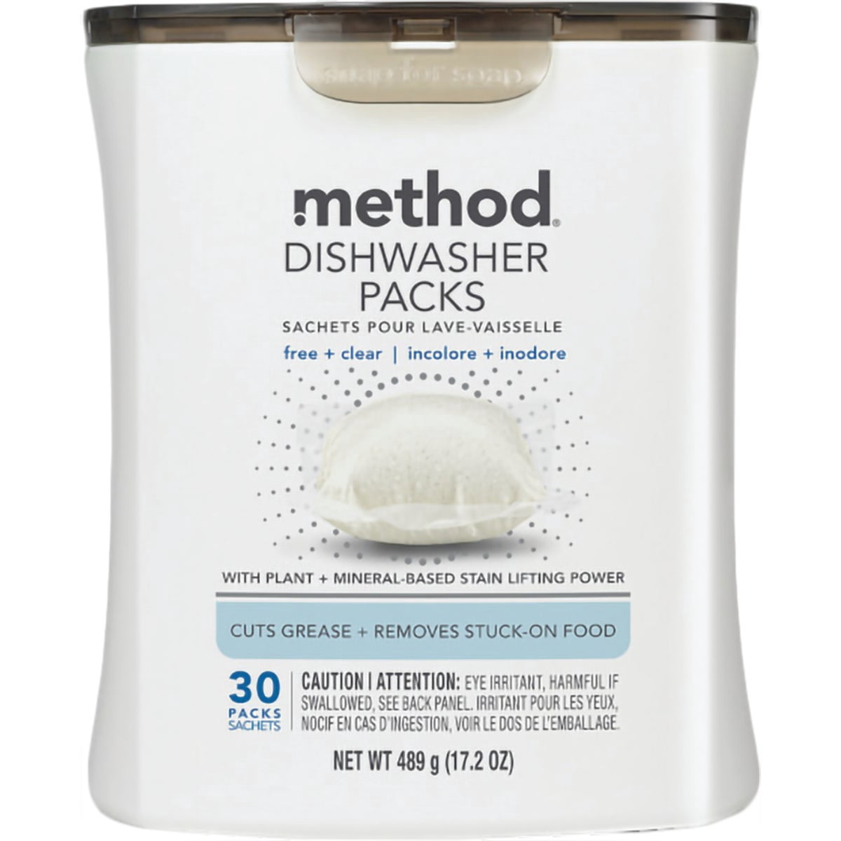 30-pack Method Free & Clear Dishwasher Detergent Pods - Concentrated, Fresh Scent - 30 Pack, 17.2 oz — Construction & DIY Use, Standard Hardware Spec