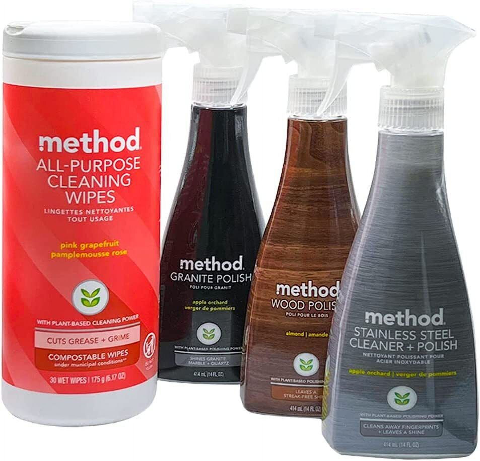 Method 4 PCS Set House & Kitchen Cleaning Spray Collection Method