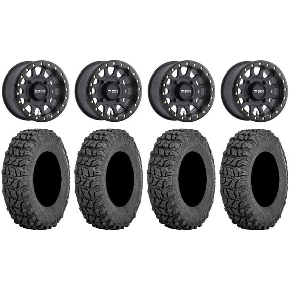 Method 401 14" Bdlk Wheels Bk 5+2 28" Coyote Tires Polaris RZR XP 1000 / PRO XP / Ranger XP 900/1000