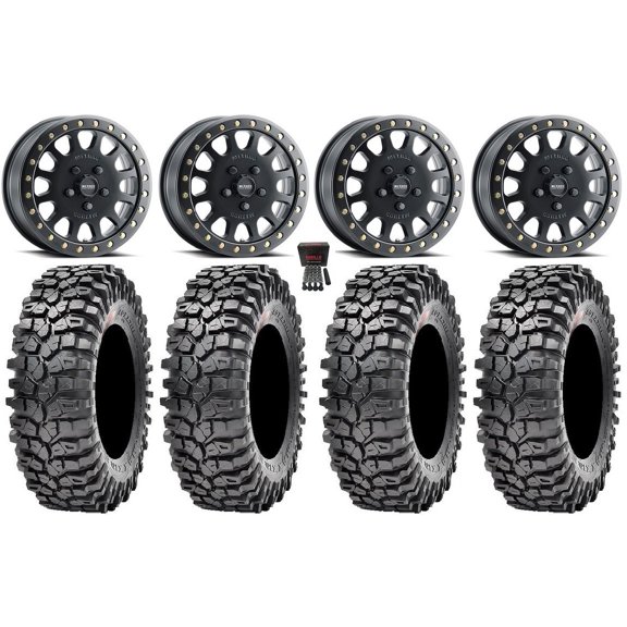 Method 401 15" Wheels Bk 5+1 32" Roxxzilla 396 Tires Polaris RZR Turbo R & Pro R Ranger 1500 Xpedition