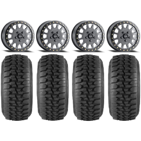 Method 401 15" Wheels Ti (5+1) 33" Desert Series Tires Polaris RZR Turbo R & Pro R Ranger 1500 Xpedition